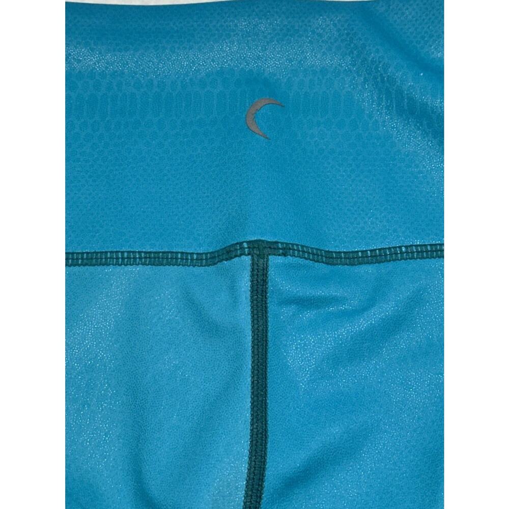 Zyia Leggings Size 6 8 Teal Venom Metallic Ombre Light N Tight Hi Rise 7/8 - Picture 7 of 7